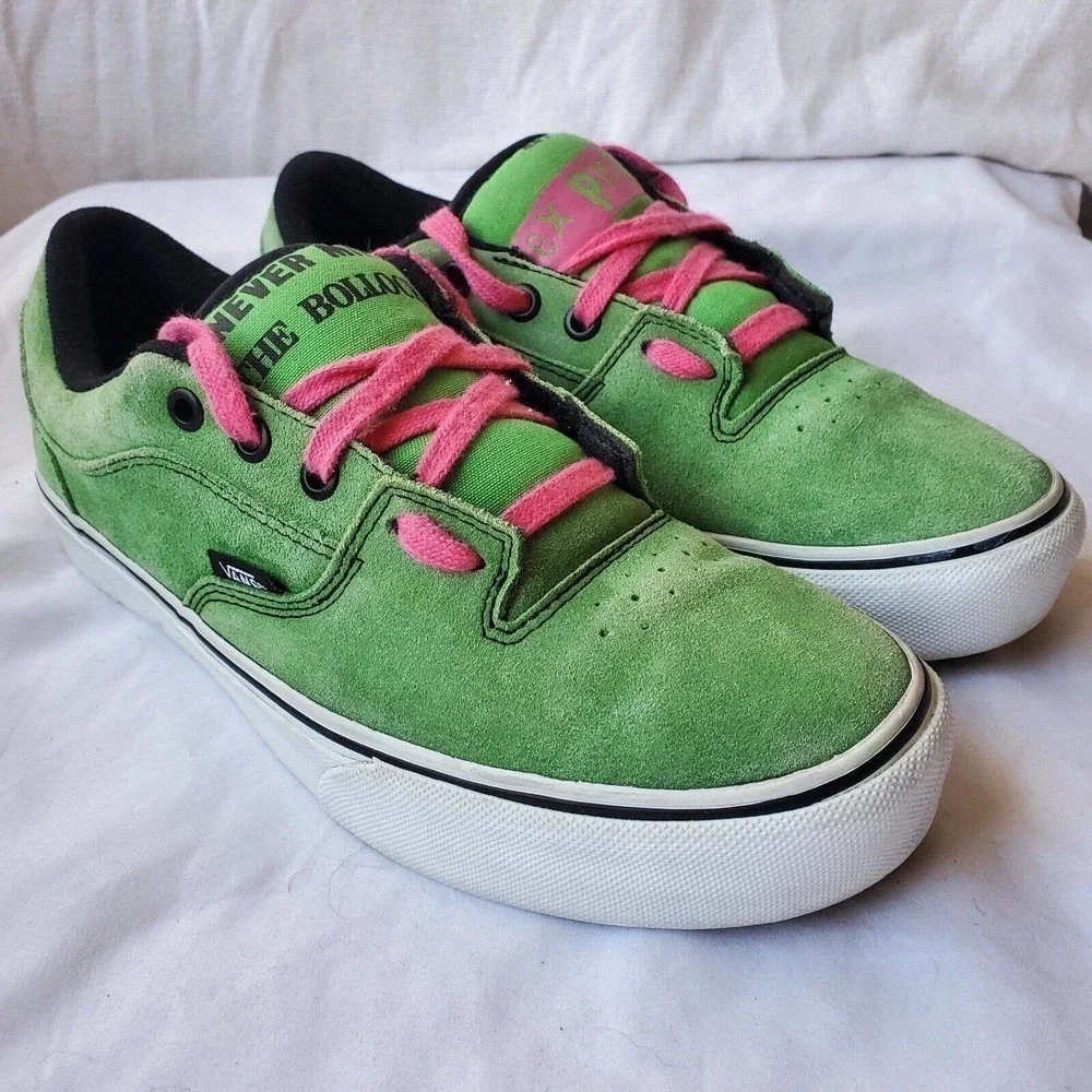 Vans x Sex Pistols Rowley Style 99s Leather Sneakers Green Mens Size 7/Women 8.5
